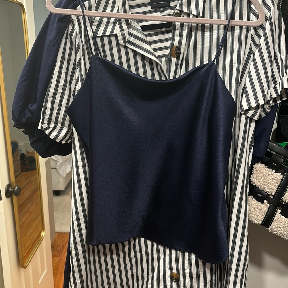 Alice + Olivia navy camisole